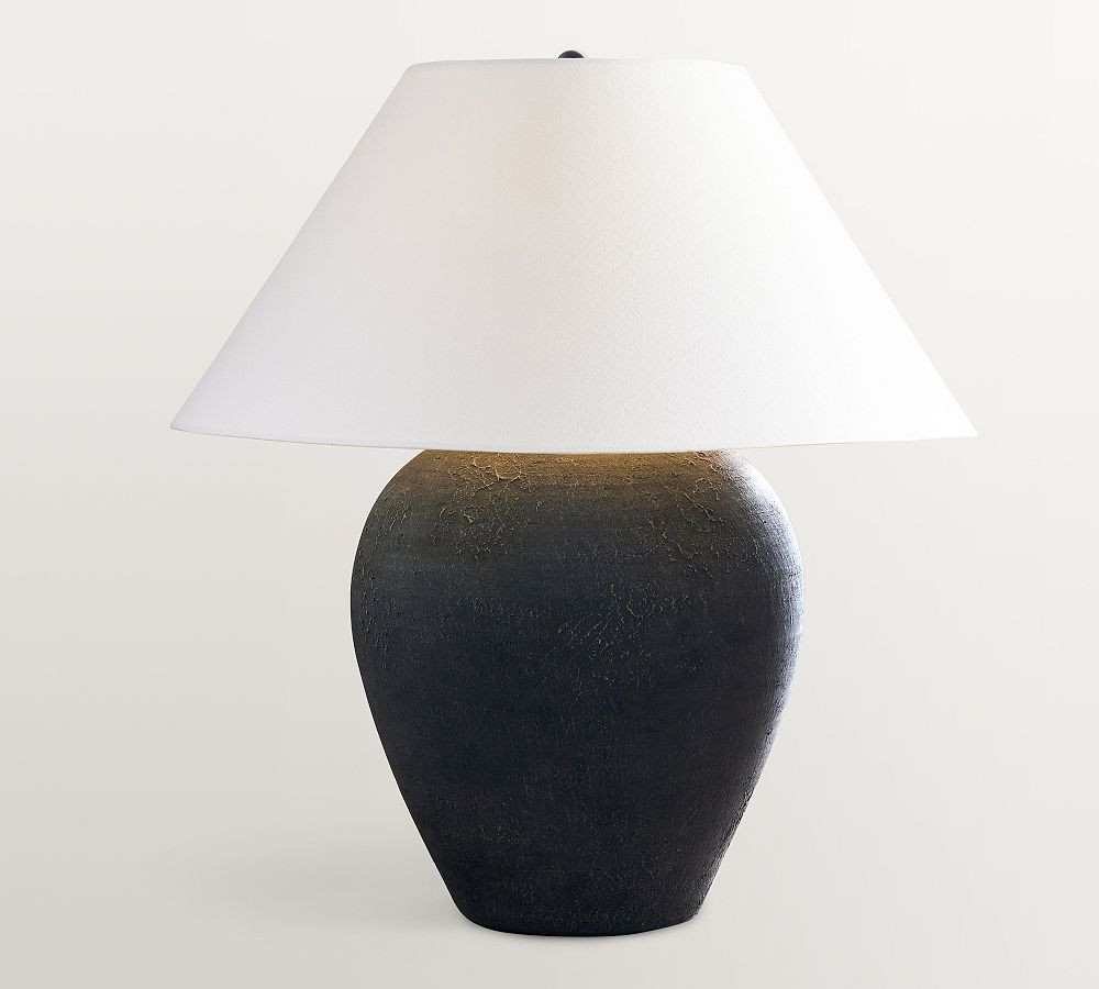 Canyon Ceramic 28" Table Lamp, Black, Large | Pottery Barn (US)