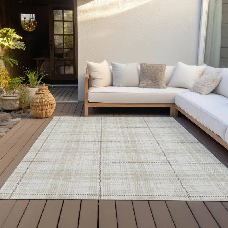 Machine Washable Indoor/Outdoor Chayden ACN993 Ivory Rug | Wayfair North America