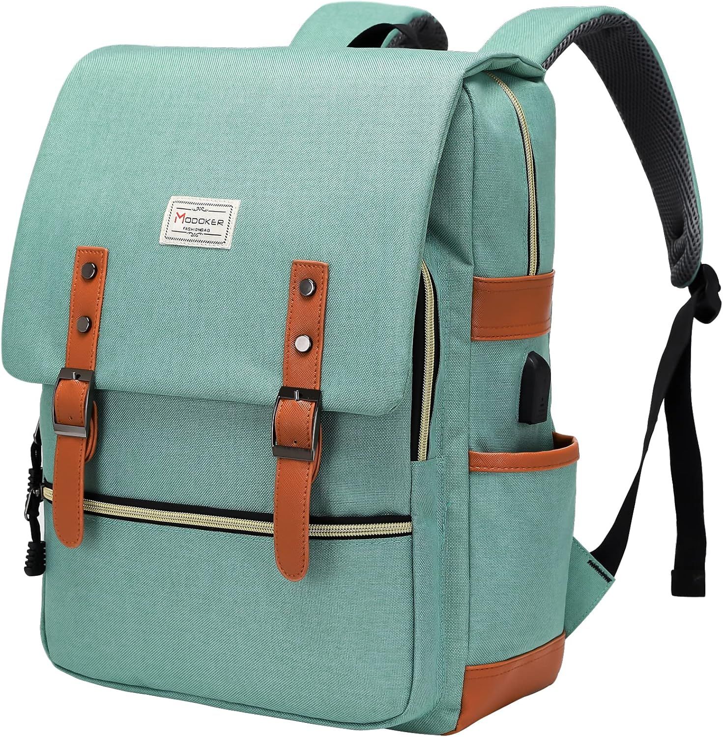 Modoker Vintage Laptop Backpack for Women Men,School College Backpack | Amazon (US)