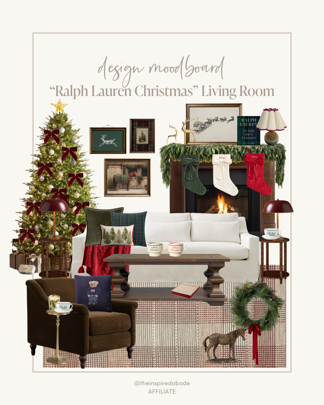 Rich greens, classic plaids, warm wood tones, and a little nod to old-school Ralph Lauren glamour. This Christmas living room feels timeless, cozy, and collected – the kind of space you want to curl up in with hot cocoa and a good holiday movie. Tap to shop the exact pieces for this polished, nostalgic look! 🎄✨ 

 

#LTKHoliday #LTKSeasonal #LTKHome