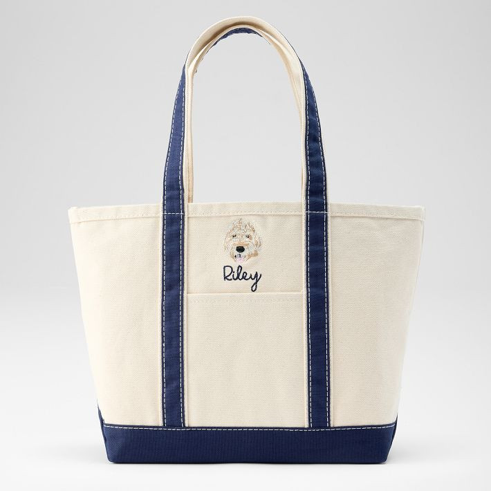 Embroidered Canvas Dog Tote | Mark and Graham