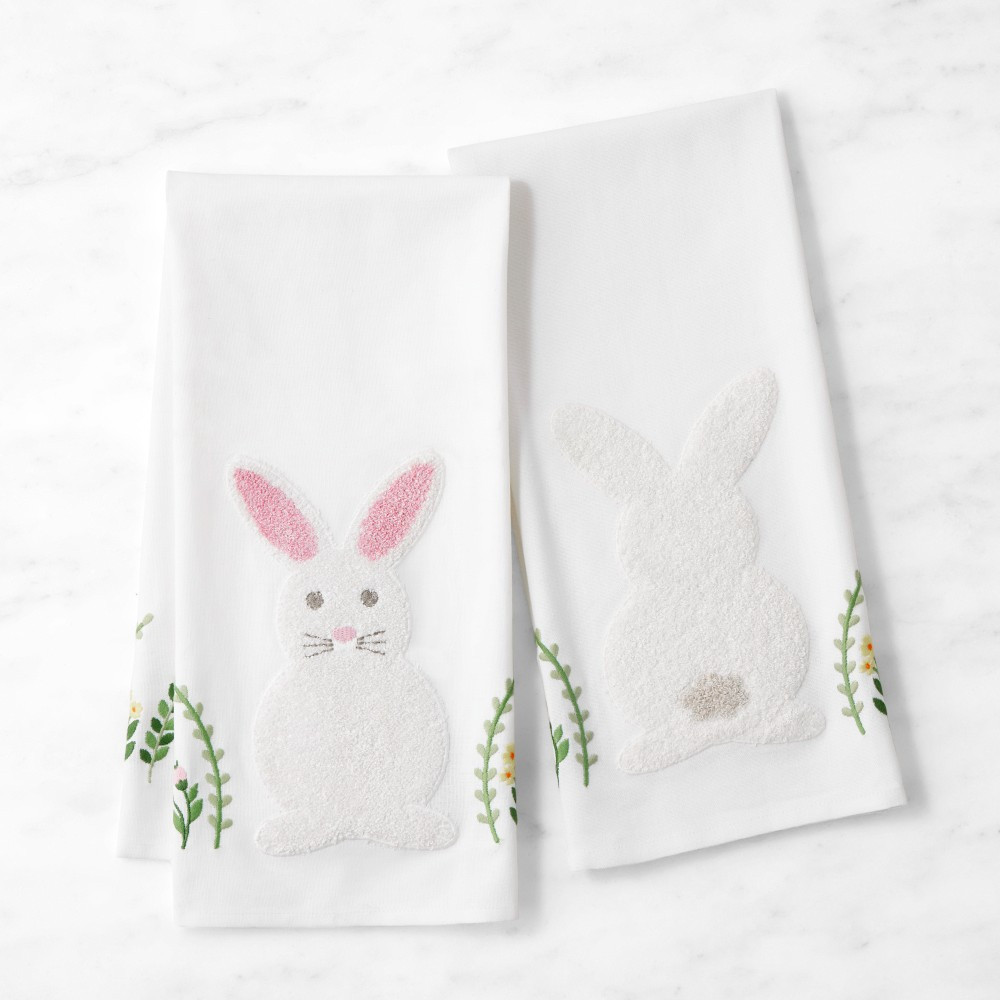 Embroidered Bunny Towels, Set of 2 | Williams-Sonoma