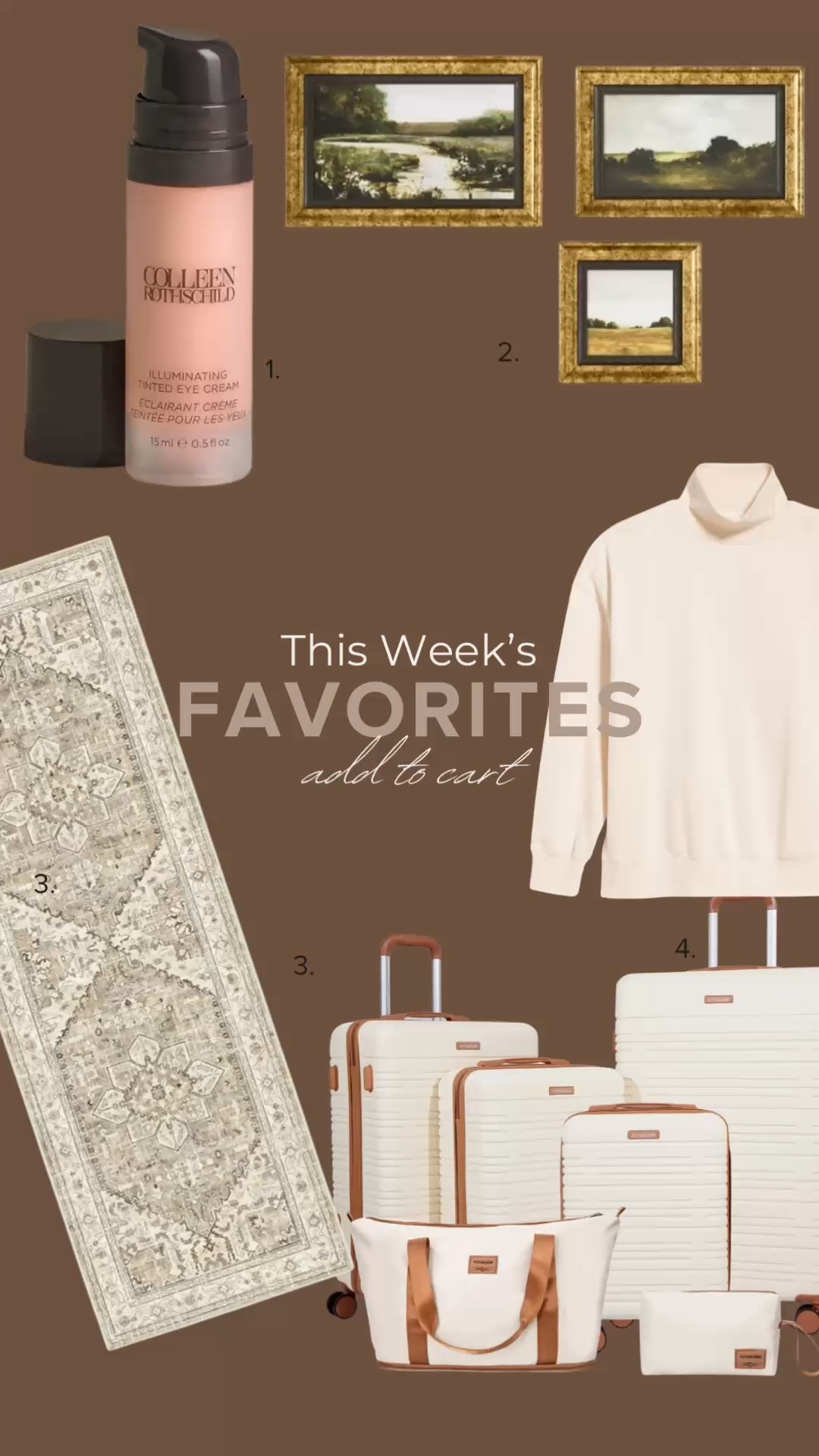 Mock neck top, eye serum for under eye circles, a $19 runner, and luggage on mega sale - this week’s favs are must haves! 

#LTKHoliday #LTKGiftGuide #LTKCyberWeek