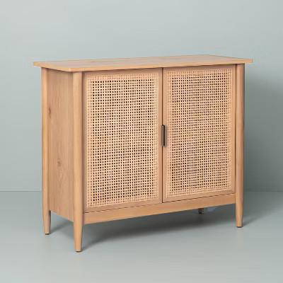 Wood & Cane Cabinet Natural - Hearth & Hand™ with Magnolia | Target