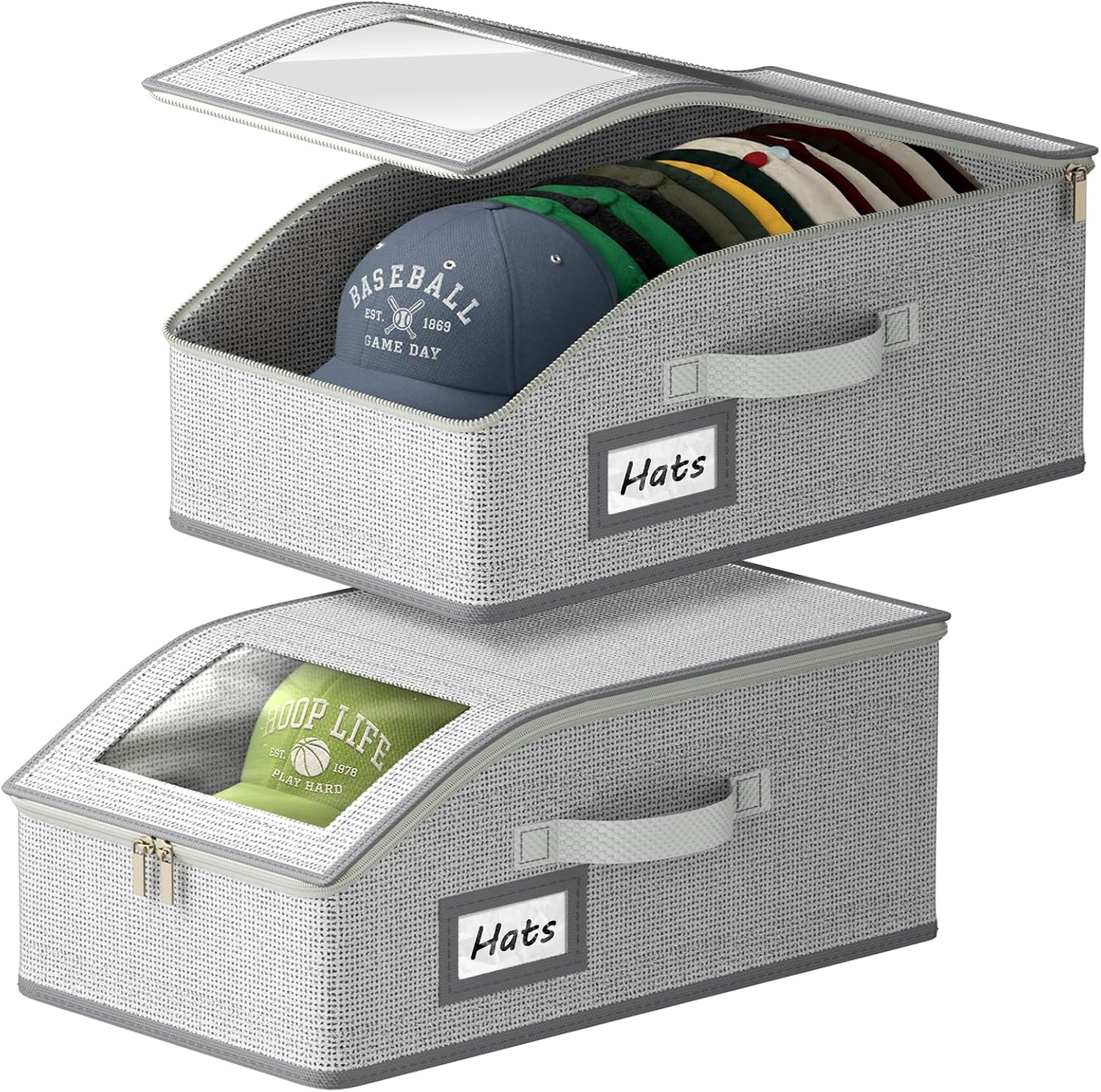 Hat Storage for Baseball Caps, 2 Pack Hat Organizer for Closet | Amazon (US)