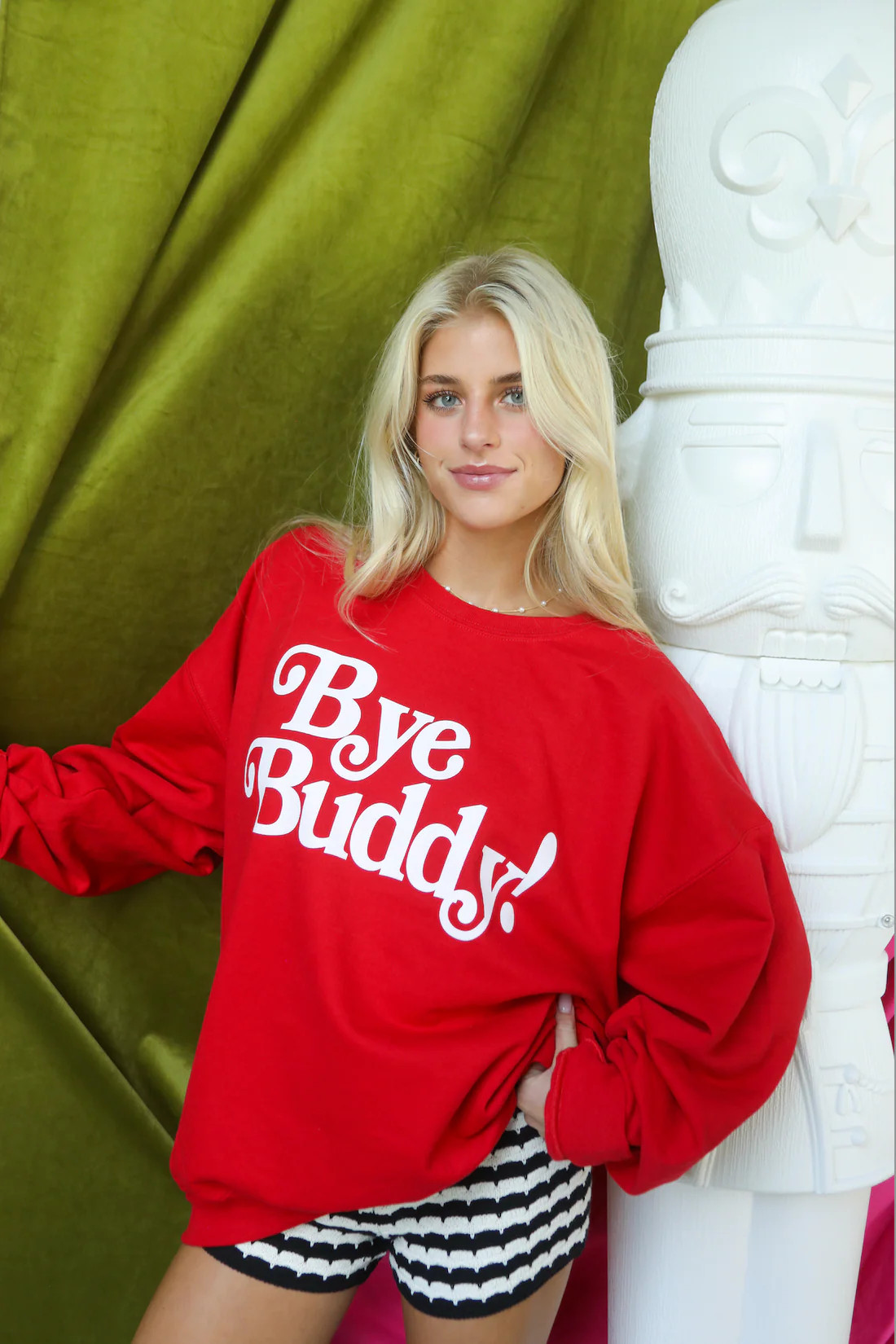 charlie southern: bye buddy sweatshirt - red | RIFFRAFF