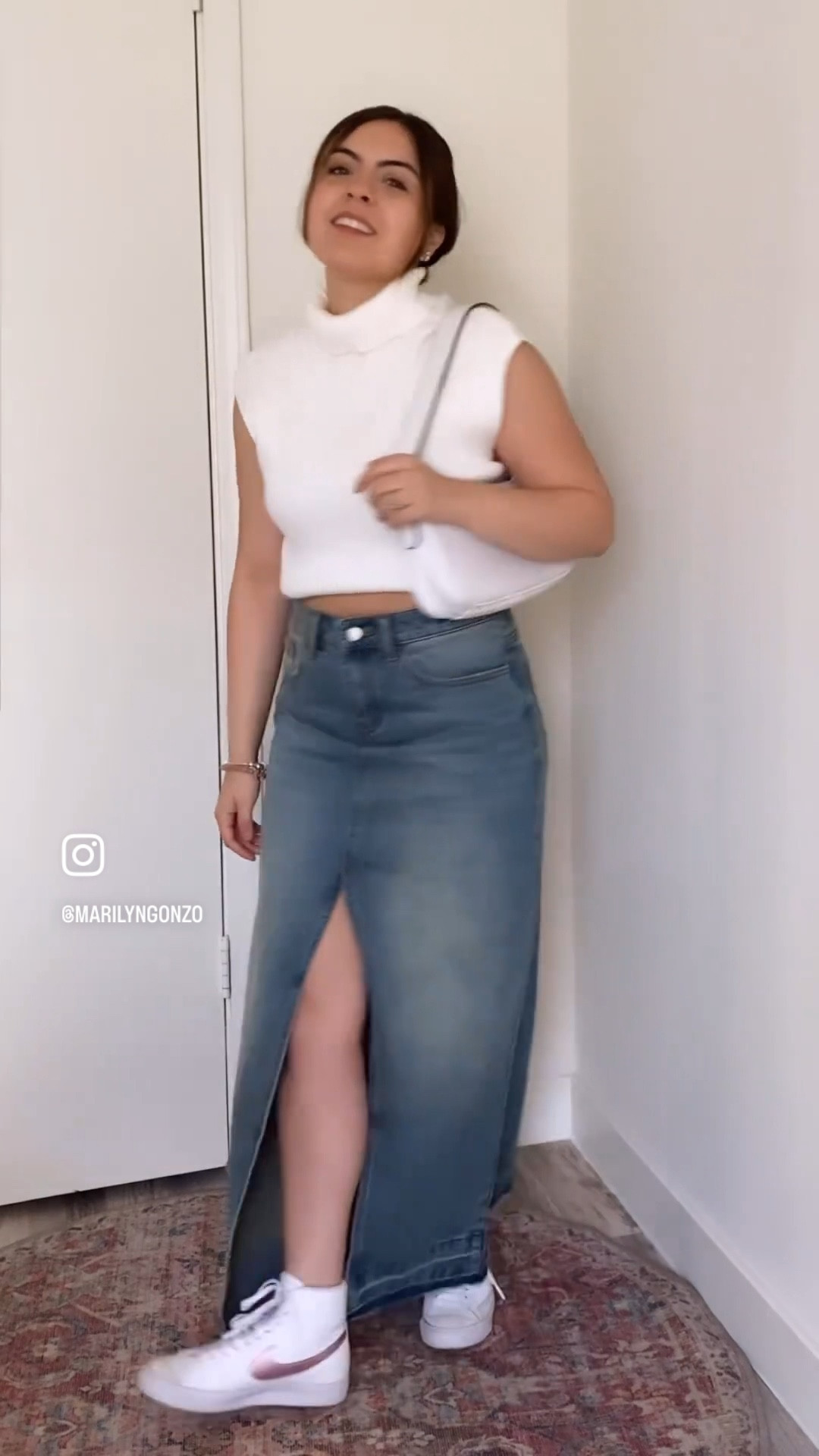 Styling: long denim skirt ✨trend✨

#LTKstyletip #LTKFind #LTKfit