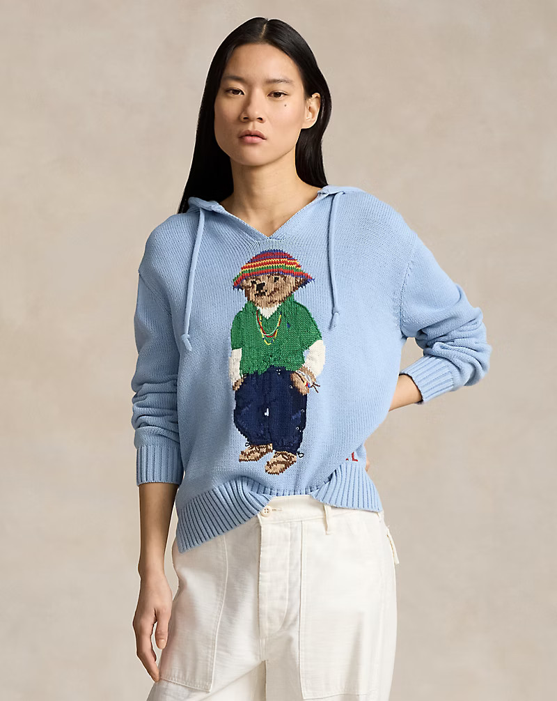 Polo Bear Cotton Hooded Jumper | Ralph Lauren (UK)