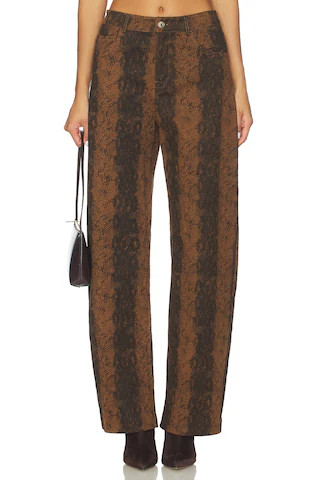 Line & Dot Iggy Pant in Brown. - size M | Revolve Clothing (Global)