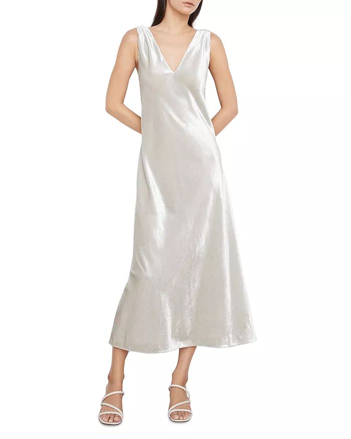 V-Neck Ruched Shoulder Dress | Bloomingdale's (US)