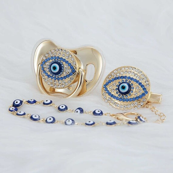 Turkish Blue Evil Eye Pacifier | Etsy (US)