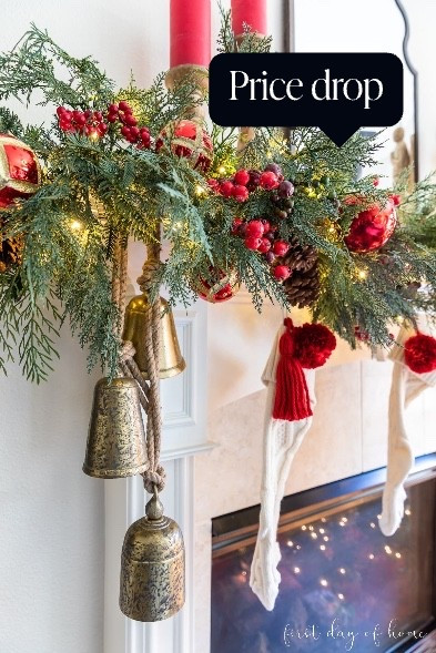 Beautiful vintage bell swag now on clearance! This is a great Christmas mantel decor accent and looks very substantial. Hang it with a heavy duty screw or nail  

#LTKHome #LTKSeasonal #LTKHoliday