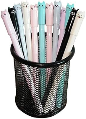 Sencoo Girl Cute Pens Kawaii Pen Cute Cat Pen 0.5 mm Gel Pens Black Ball Point Pens for School Of... | Amazon (US)