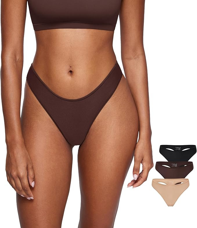 Magneticfit Thongs for Women Stretch Sexy Underwear Comfort Tagless Thong Low Rise Breathable Pan... | Amazon (US)