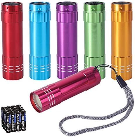 KunHe Small Mini LED Flashlight Pack of 6 COB Flashlights for Kids 100 Lumen With Battery | Amazon (US)