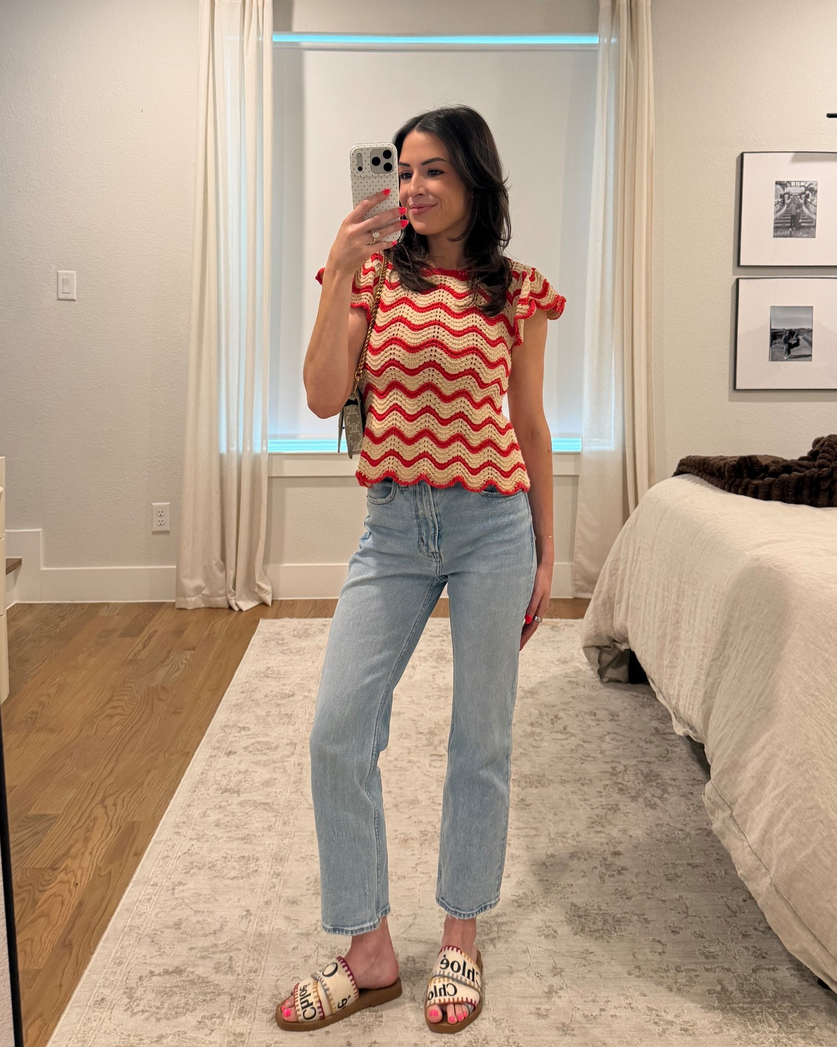 casual spring outfit! Wearing XS in top and 24 short in jeans 

#LTKPetite #LTKootd