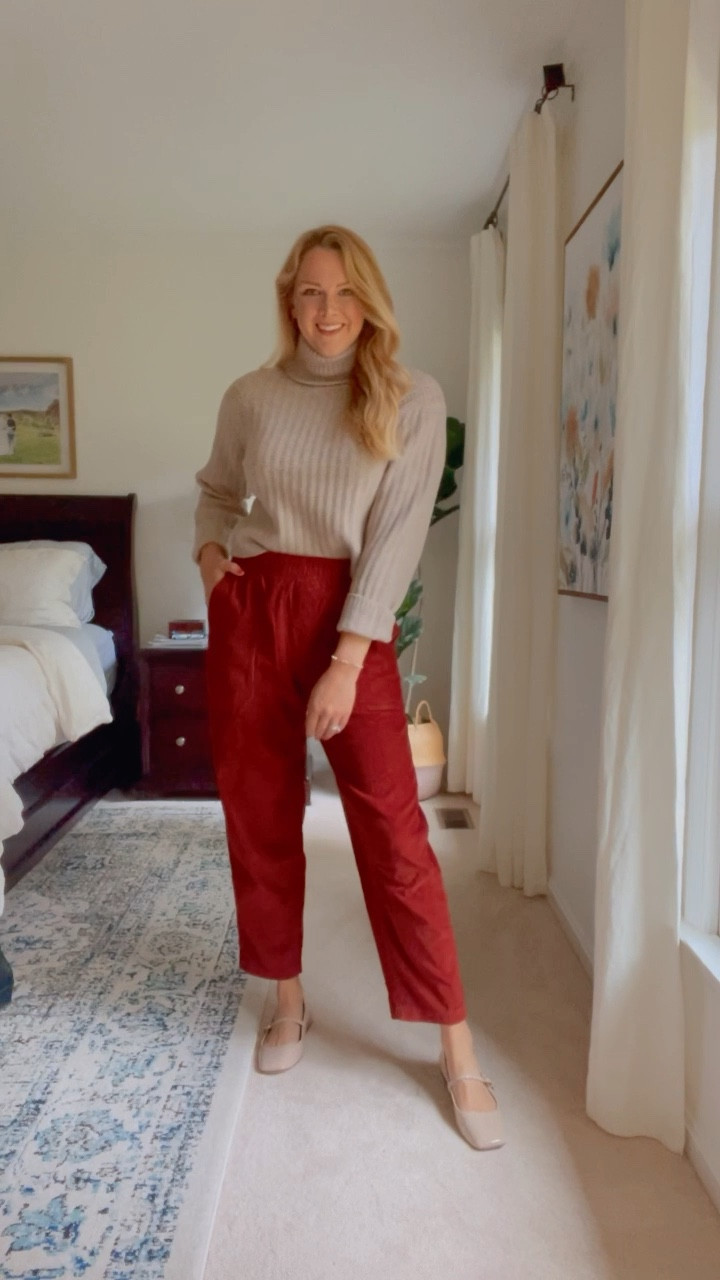Super cozy and comfy outfit idea for Thanksgiving or a fall work day!

Turtleneck sweater is a favorite of mine this fall. Super cozy and soft. I sized down. Color is tan. 30% off this weekend!

Corduroy pants have elastic waistband and are super comfy. Make for an easy work pant! Exact color is currently sold out but more colors are available. 40% off this weekend!Sale

#LTKfindsunder50 #LTKHoliday #LTKHolidaySale