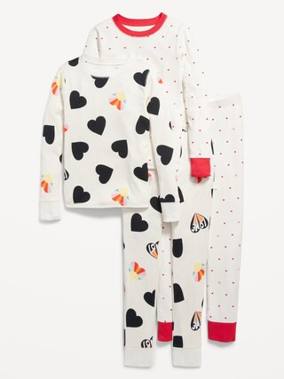 Matching Gender-Neutral Snug-Fit Valentine's 4-Piece Pajama Set for Kids | Old Navy (CA)