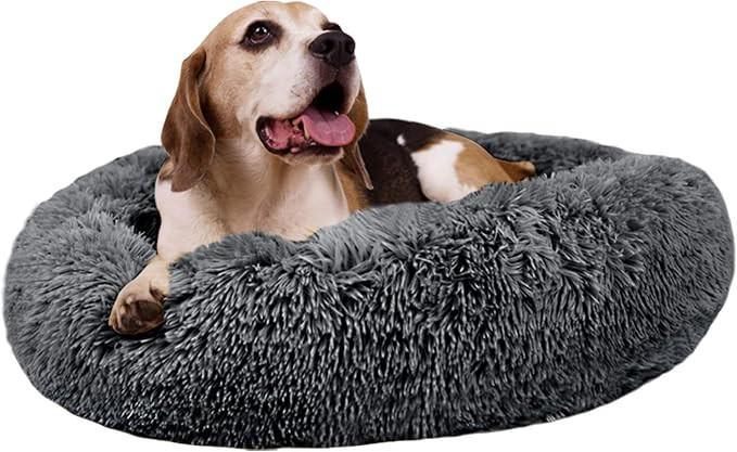MFOX Dog Bed Cat Bed Donut, Pet Bed Faux Fur Cuddler, Machine Washable Self-Warming Pet Bed for C... | Amazon (CA)