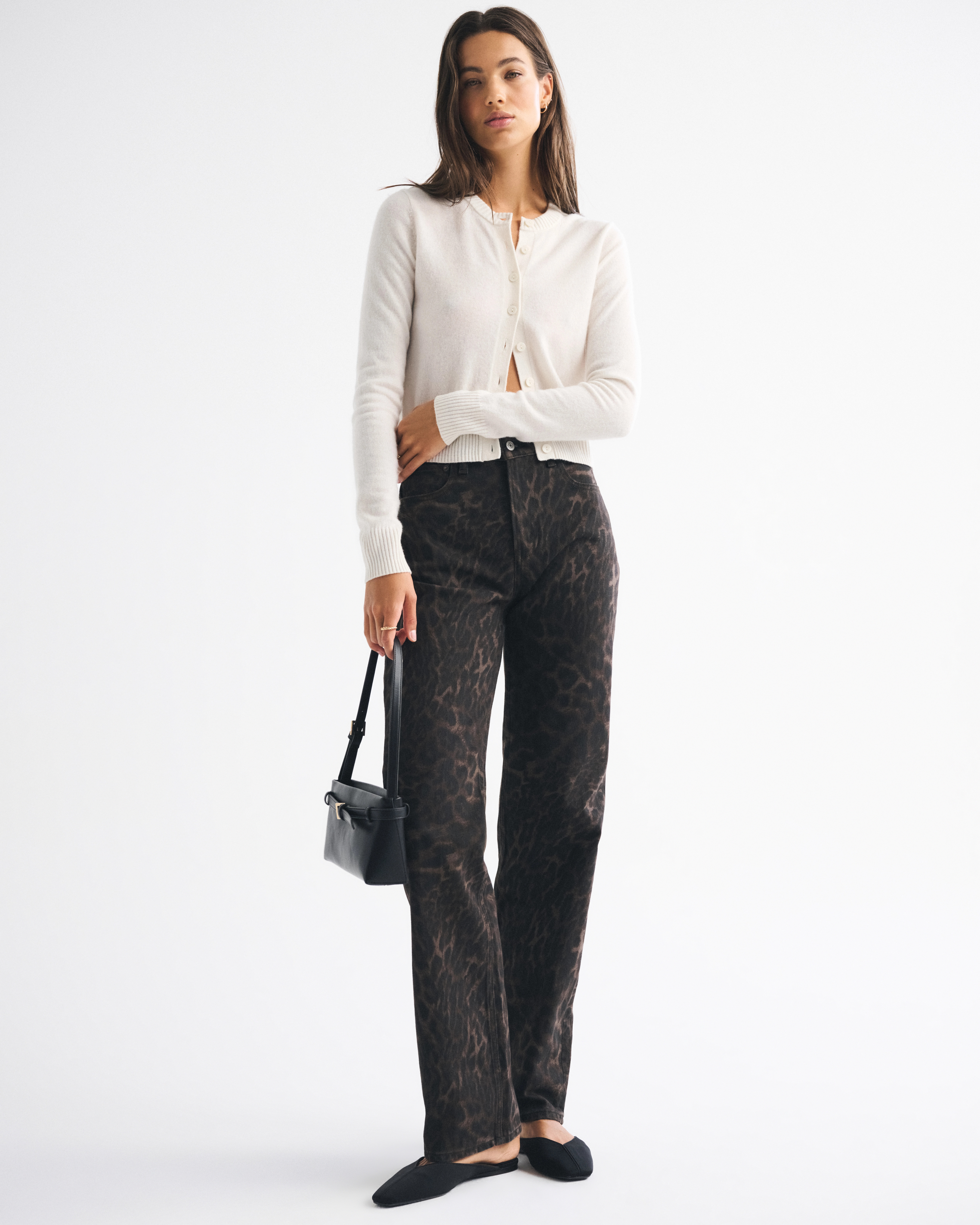 High Rise 90s Relaxed Leopard Print Jean | Abercrombie & Fitch (US)