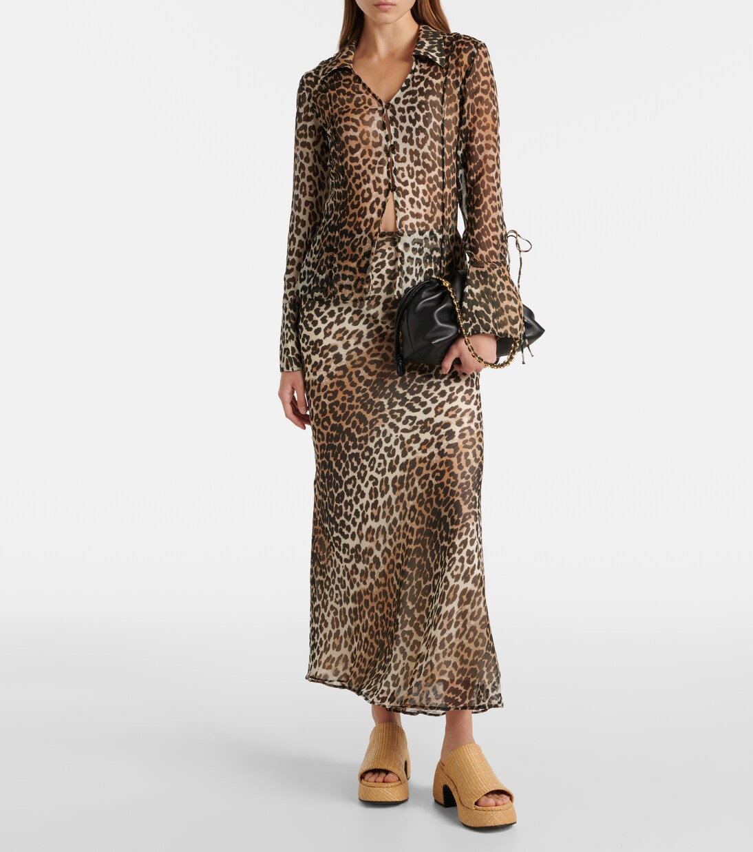 Leopard-print chiffon shirt | Mytheresa (US/CA)