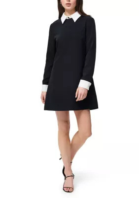 French Connection Women's Echo Long Sleeve Collared Neck Dress | Belk