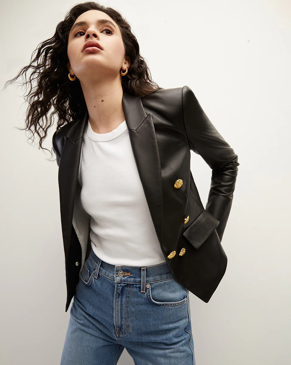 Cooke Leather Dickey Jacket | Veronica Beard