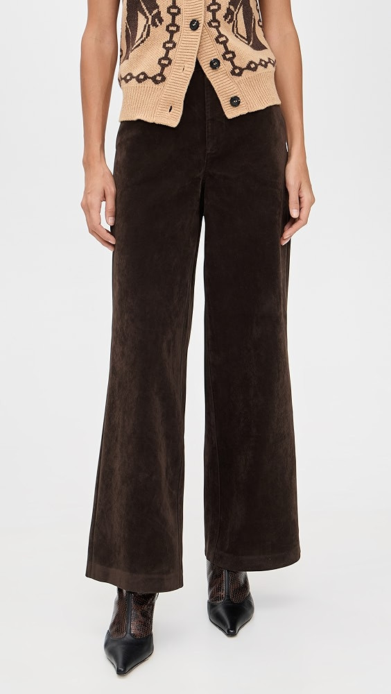 The Mia Ankle Vegan Suede Pants | Shopbop