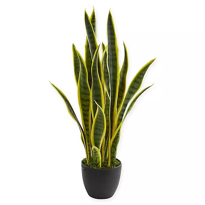 Nearly Natural™ 26-Inch Artificial Sansevieria Plant with Planter | Bed Bath & Beyond