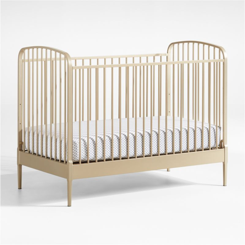 Larkin Gold Metal Convertible Baby Crib + Reviews | Crate & Kids | Crate & Barrel