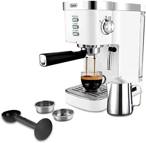Gevi Espresso Machine 20 Bar Fast Heating Automatic White Espresso Machine with Milk Frother Capp... | Amazon (US)