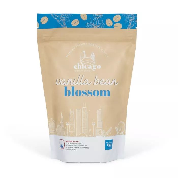Chicago French Press Vanilla Bean Blossom Medium Roast Coffee - 8oz | Target