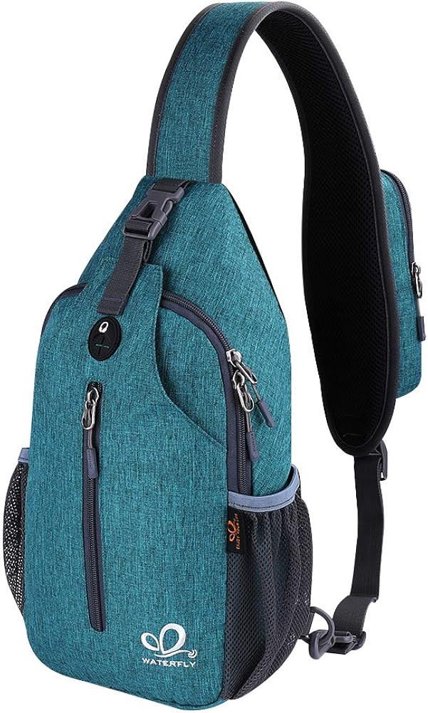 WATERFLY Crossbody Sling Backpack Sling Bag Travel Hiking Chest Bag Daypack | Amazon (US)