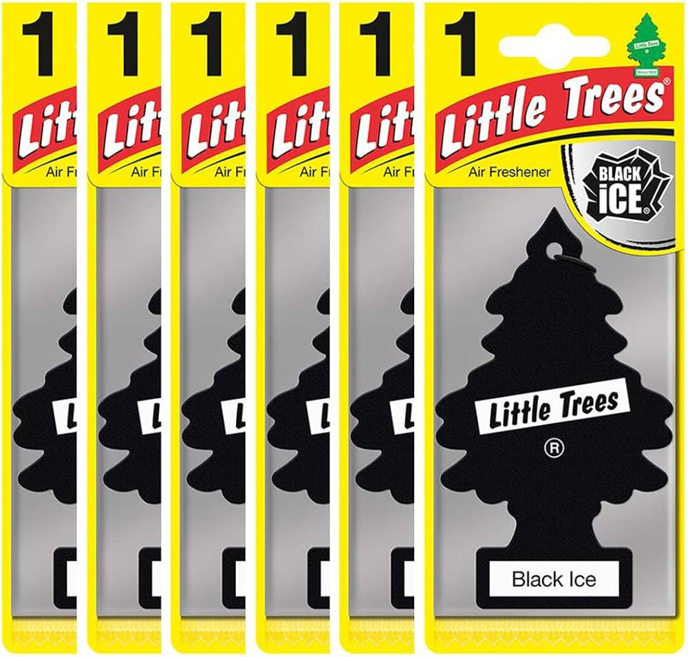 LITTLE TREES Air Freshener Tree MTZ04 Black Ice Fragrance for Car Home Boat Caravan - Six Pack | Amazon (US)