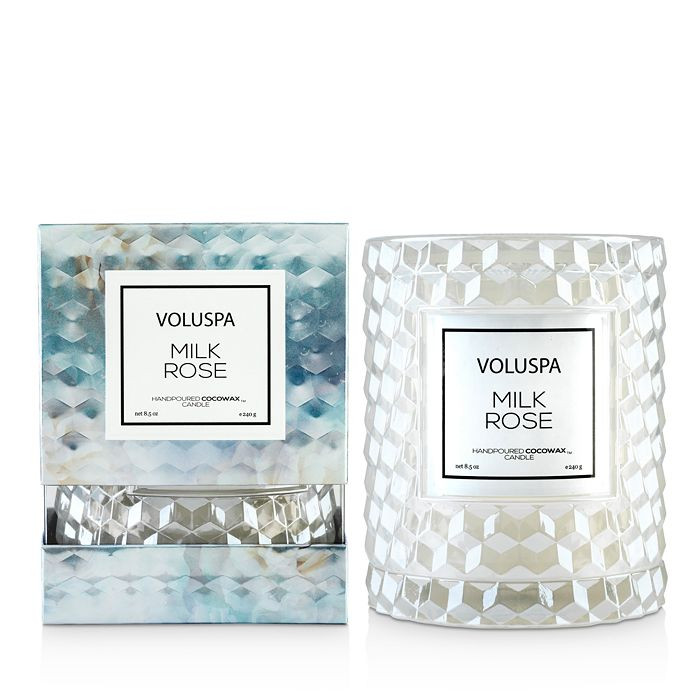 Milk Rose Embossed Glass Cloche Candle 8.5 oz. | Bloomingdale's (US)