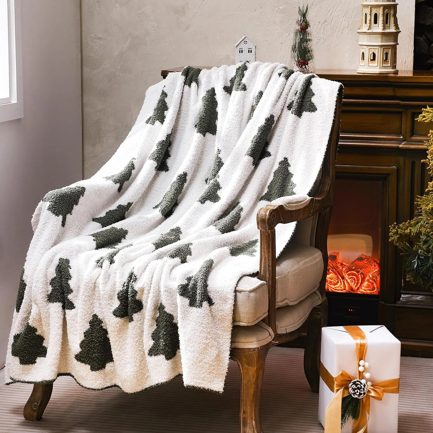 50 x 60 Inch Christmas Tree Throw Blanket Microfiber Xmas Tree Blanket Cute Soft Cozy Fluffy Chri... | Walmart (US)