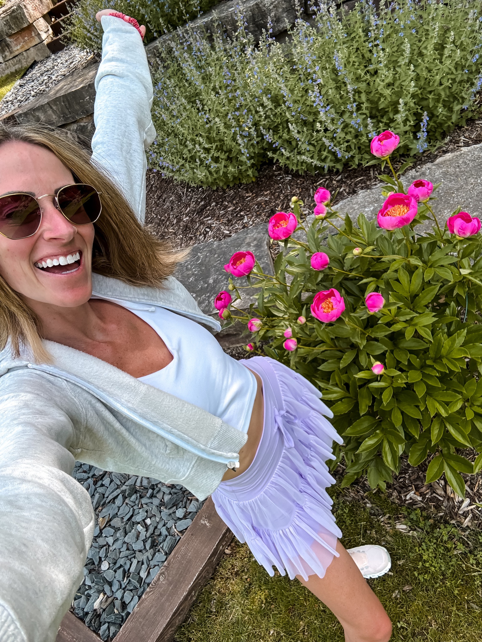 Purple popflex pirouette skirt skort sporty style as seen on Taylor swift! Swiftie looks 