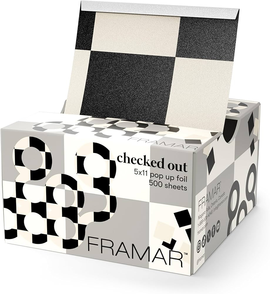 FRAMAR Checked Out Hair Foil – Hair Foils For Highlighting, Pop Up Foil For Hair Highlighting, ... | Amazon (US)