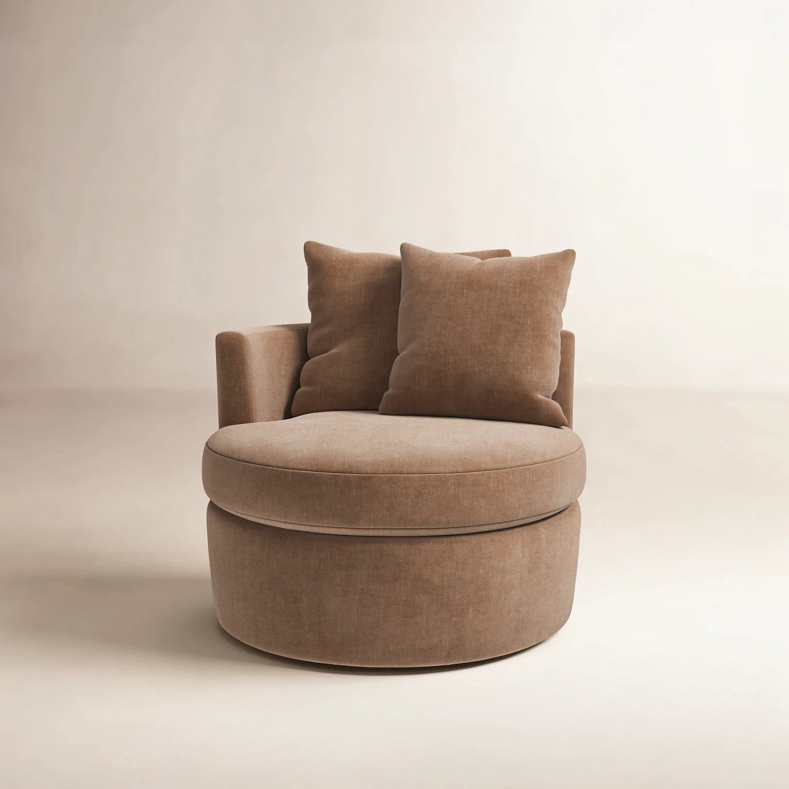 Dara 40" Upholstered Swivel Snuggler Chair | Joss & Main