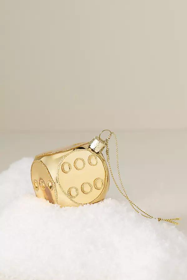 Gold Dice Ornament | Anthropologie (US)