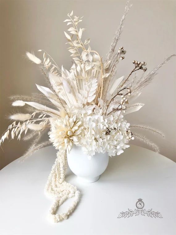 The White Boho Angel Floral Arrangement | Etsy | Etsy (US)