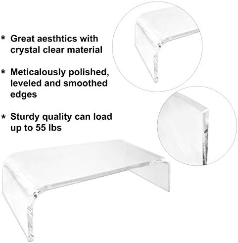 AMT Acrylic Monitor Stand Clear Monitor Stand Clear Monitor Riser Laptop/PC/Multimedia Monitor Stand | Amazon (US)