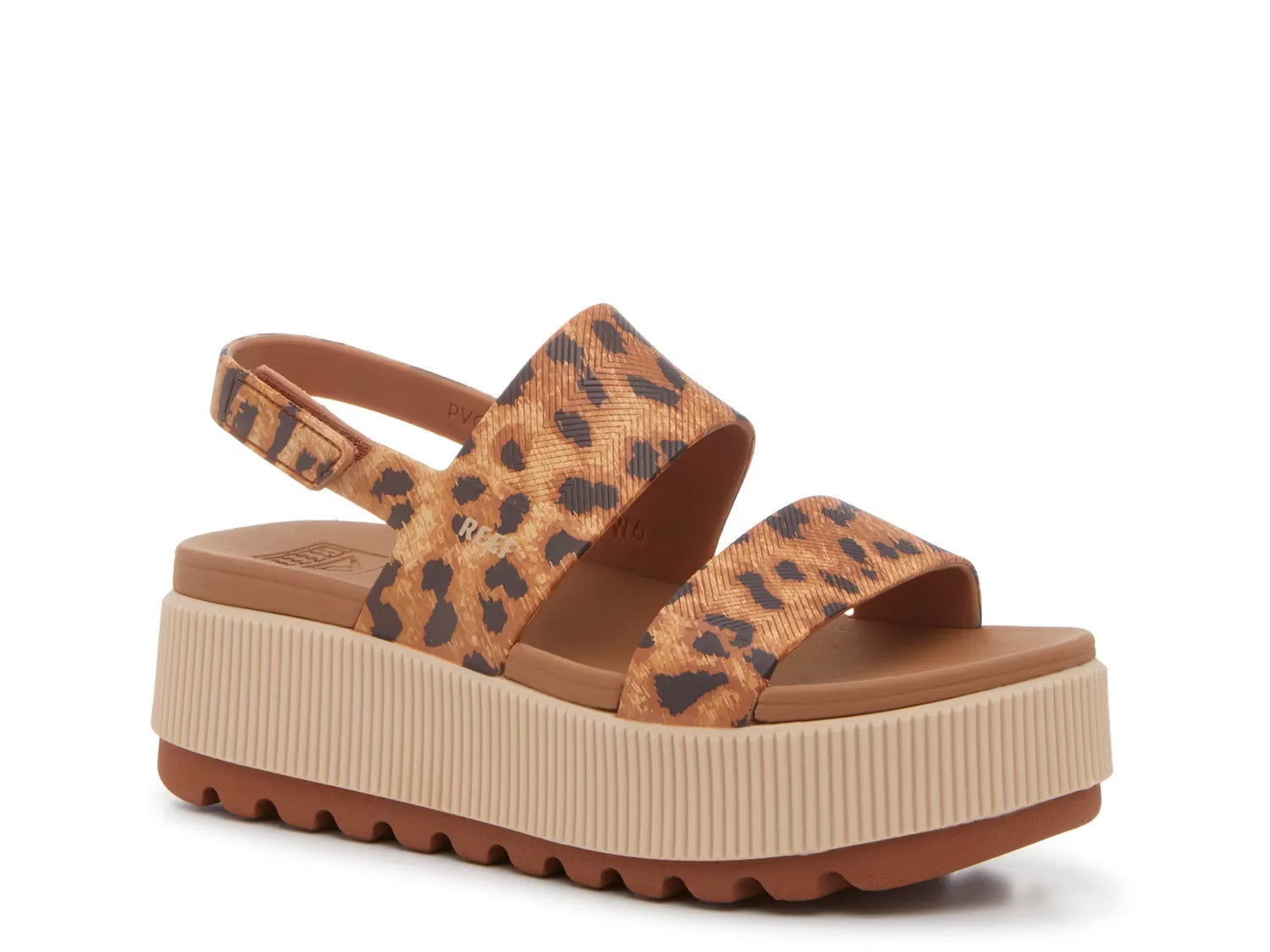 Reef Water Vista Higher Platform Sandal | Women's | Brown Leopard Print | Size 10 | Sandals | Lug | Slingback | DSW