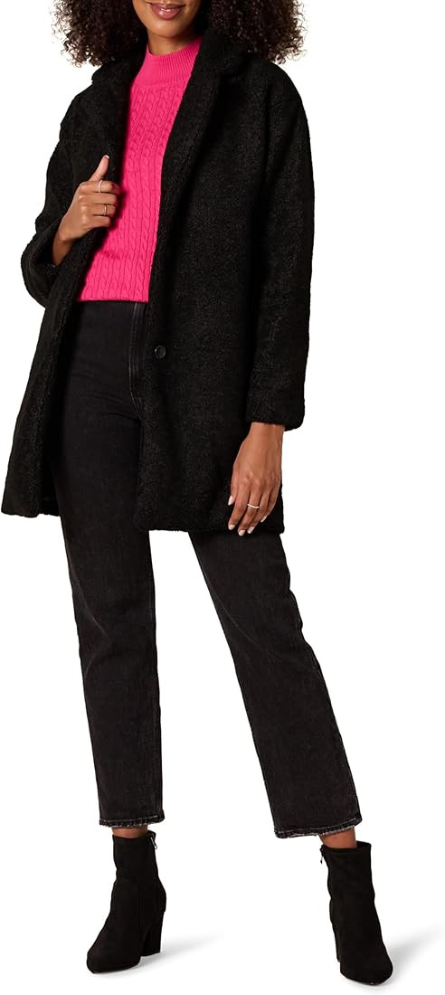 Amazon Essentials Women's Teddy Bear Fleece Oversized-Fit Lapel Jacket (Previously Daily Ritual) | Amazon (US)