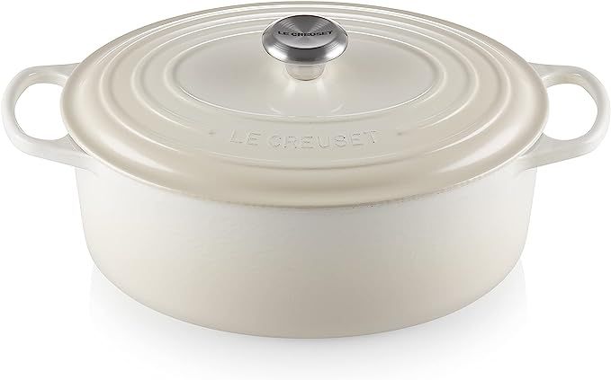 Le Creuset Enameled Cast Iron Signature Oval Dutch Oven, 6.75 qt., Meringue | Amazon (US)