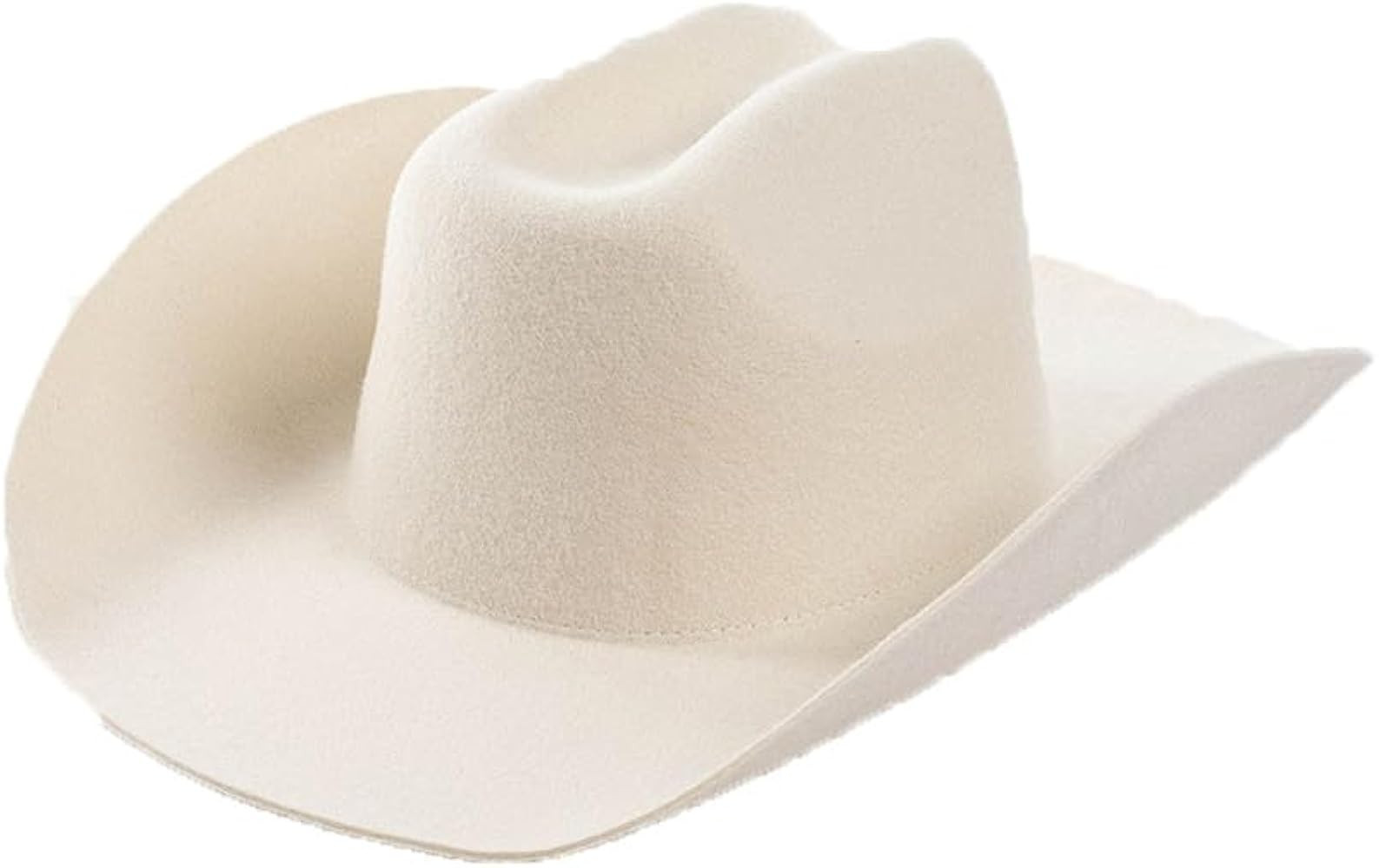 100% Wool Western Cowboy Hat Women Men Felt Cowgirl Hat Outdoor Sunshade Fedoras Top Hat | Amazon (US)