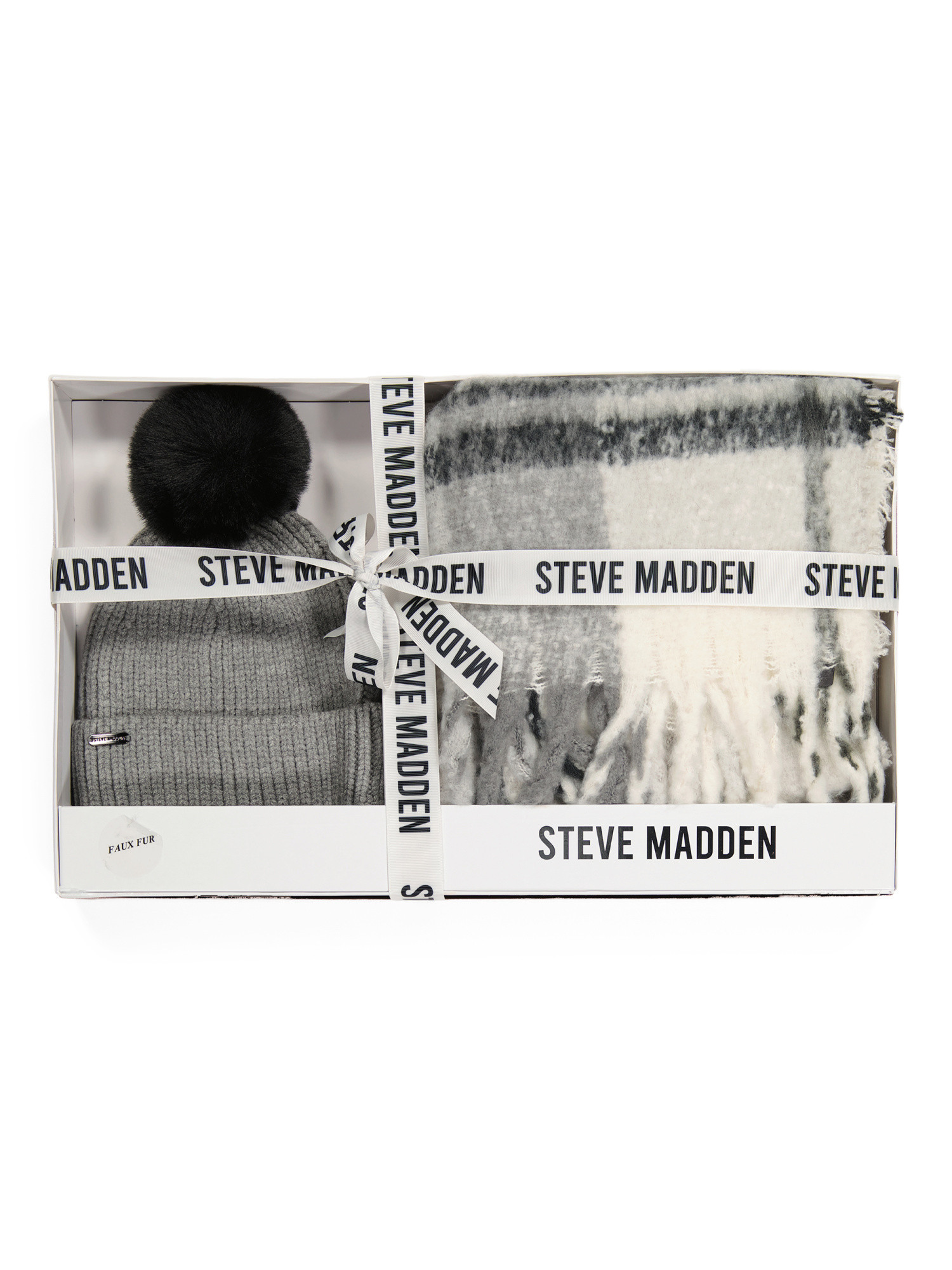 Plaid Blanket Wrap & Beanie With Faux Fur Pom | Mother's Day Gifts | Marshalls | Marshalls