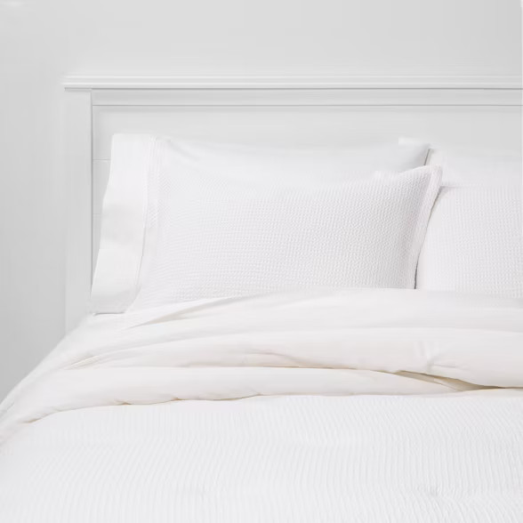 Washed Waffle Weave Comforter & Pillow Sham Set - Threshold™ | Target