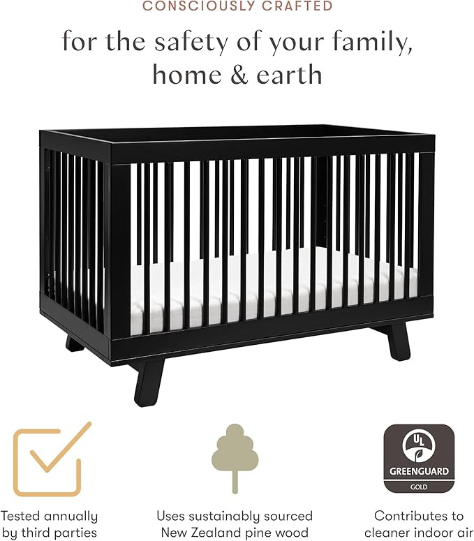 Babyletto Hudson 3-in-1 Convertible Baby Crib with Toddler Bed & Daybed Conversion - High-Quality... | Amazon (US)