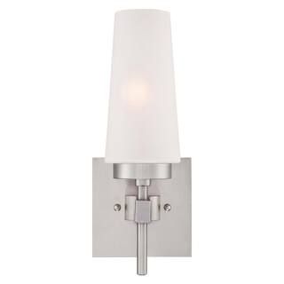 Westinghouse Chaddsford 1-Light Brushed Nickel Wall Mount Sconce 6353400 | The Home Depot